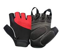 Prime Ciclismo Dito Less Palestra Fitness Fully Gomma Guanti Imbottiti Nero /