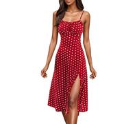 Prime Deals of The Day Today Only Abiti Estivi Donna Stile Impero Abito Spiaggia Donna Abito da Cocktail Estivo Vestito Blu Maniche Lunghe Abbigliamento in Linea Magliette Donna Manica Corta Offerte