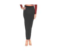 Prime fashions Gonna lunga da donna, stile gypsy, vita elasticizzata, bodycon, Nero , 40-42