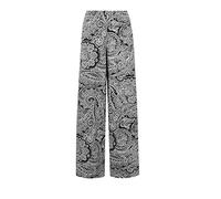 Prime fashions - Pantaloni da donna a palazzo, svasati, gamba larga, vita elasticizzata, abbigliamento casual, Paisley, 24-26
