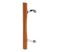 Prime-Line C 1034 - Maniglia in legno per porta scorrevole con staffe cromate e elementi di fissaggio, 16,5 cm (confezione singola)