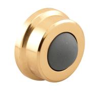 Prime-Line J 4570 1 In., Cast Brass, Bright Brass, Wall Stop with Convex Bumper (Single Pack)
