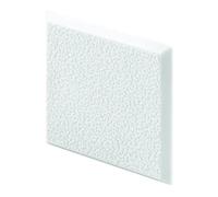 Prime-Line MP10866 - Protezione da parete, quadrati, 5,1 x 5,1 cm, in vinile rigido, bianco, testurizzato, con retro adesivo, verniciabile, confezione da 5
