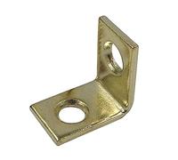 Prime-Line MP11375-4 4 staffe angolari da 3/4", struttura in acciaio, ottone satinato, angolo, 4 confezione