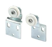 PRIME-LINE N 7533 - Set di 4 rulli per porta scorrevole armadio, diametro ruota 3/4", bordo convesso (rotondo), struttura in acciaio stampato, include coppie offset da 3/8" e 1/2", confezione da 4