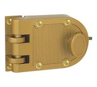 Prime-Line Prime-Line Products U 9970 Jimmy-Resistant Deadlock, Diecast, Colore Ottone, Colpo Angolare, Cilindro Singolo