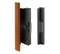 prime-line Products C 1126 Sliding Door Handle set, impugnatura in legno, nero/alluminio pressofuso