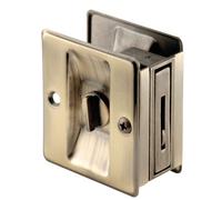 prime-line Products N 6774 Pocket Door privacy Lock with Pull, ottone antico