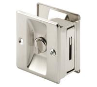 prime-line Products N 7239 Pocket Door privacy Lock with Pull, satin nickel