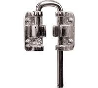 prime-line Products U 9846 Sliding Door loop Lock, 1 - 1/8 in.Barra in acciaio temprato, W/base pressofuso, nichelato