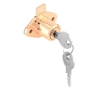 prime-line Products U 9947 Drawer & cabinet Lock, 7/8 in. Diametro esterno, pressofuso, ottone placcato