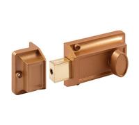 prime-line Products U 9956 singolo cilindro RIM Dead latch, ottone verniciato DieCast