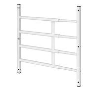 Prime-Line S 4760 Carbon Steel Fixed 4-Bar Window Grill for Home Security and Child Safety, 15-3/4 In. to 23-1/2 In., White (1 Set)