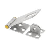 Prime-Line U 117053 - Cerniera di sicurezza per porta e cancello, con graffetta fissa da 6,3 cm, con viti, zincata con perno in ottone massiccio (confezione singola)