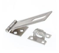 Prime-Line U 117171 - Cerniera di sicurezza per porte e cancelli, con graffetta fissa da 11,2 cm, con viti, in acciaio inox (confezione singola)