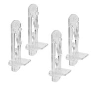 Prime-Line U 9398N - Pioli di supporto autobloccanti per mensole, 1/4" x 3/4", in plastica, confezione da 4