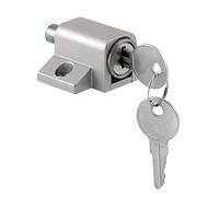 Prime-Line U 9861 Push-In scorrevole Patio Door Lock, chiave, Die Cast Alluminio, Zincato, 1-3/4 in