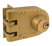 PRIME-LINE U 9972 Jimmy-Resistant Deadlock, Diecast, Colore Ottone, Colpo Angolare, Doppio Cilindro, Confezione da 1