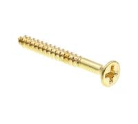 Prime-Line Viti per legno a testa piatta Phillips, n. 6 x 1-1/4", in ottone massiccio, confezione da 25 pezzi, 9034767