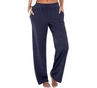 Prime, Pantaloni Lino Donna Estivi Leggeri Curvy Pantaloni da Spiaggia Larghi Elastico in Vita Boho e Cotone Comodi Pantalone Etnici Vintage Taglie Forti