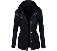 Prime Parka da donna in cotone casual trench coat PK-02, 2blu navy, S