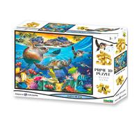 PRIME puzzle 3D spiaggia delle tartarughe 3D 48 pezzi