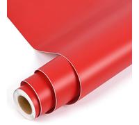 Prime Vinyl Pellicola autoadesiva in vinile plotter - 30 cm x 305 cm - rosso opaco pellicola autoadesiva in vinile per plotter retro in vinile per silhouette cameo, maggior parte delle macchine da