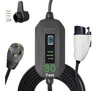 PRIMECOM Level 2 EV Charger 220/240V, 16A, 9,1 m e 15,2 m, cavo di ricarica portatile EVSE per veicoli elettrici compatibile con Bolt Volt Leaf BMW i3 Fiat 500e Clarity NIRO Prius (30 piedi, 14-30P)