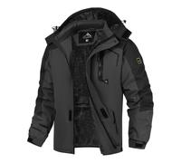 PrimeCrest Giacca Sci Uomo Invernale Snowboard Neve Pile Giacche Impermeabile Softshell Antivento Termica Trekking Militare Tecnica Montagna Caccia Cappotto Giubbotto Jacket Grigio L
