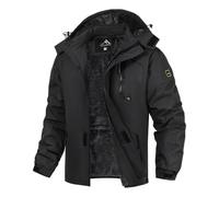 PrimeCrest Giacca Sci Uomo Invernale Snowboard Neve Pile Giacche Impermeabile Softshell Antivento Termica Trekking Militare Tecnica Montagna Caccia Cappotto Giubbotto Jacket Nero XL