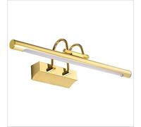 PRIMEGA Specchio LED Faro da parete Bagno retrò luce 8w 48CM Oro Bianco