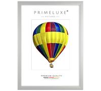 PrimeLuxe Cornice in legno 38 x 52 cm (dimensione dell'immagine) in argento opaco | Colore e dimensione selezionabili | Cornice per poster | Puzzle | Foto collage | PRODUZIONE TEDESCA