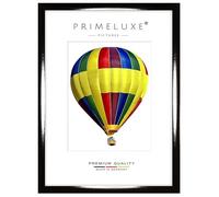 PrimeLuxe Cornice portafoto in legno 25 x 30 cm (misura dell'immagine) in nero lucido, colore e dimensioni a scelta, cornice per poster, puzzle, collage di foto, made in Germany