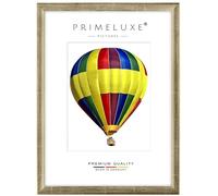 PrimeLuxe Cornice portafoto in legno 36 x 49 cm (misura dell'immagine) in foglia d'argento, colore e dimensioni a scelta, cornice per poster, puzzle, collage di foto, made in Germany
