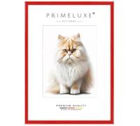 PrimeLuxe Cornice portafoto in legno, realizzata su misura, sottile, 30 x 44 cm, colore rosso lucido, dimensioni a scelta, con vetro acrilico antiriflesso, cornice per poster, puzzle, collage