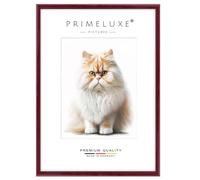 PrimeLuxe Cornice portafoto su misura, stretta, 25 x 30 cm, in rosso bordeaux lucido, dimensioni a scelta, con vetro acrilico antiriflesso, cornice per poster, puzzle, collage fotografico