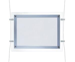PrimeMatik - Cornice portafoto illuminata a LED A4 372 x 285 mm double face in metacrilato per poster pubblicitario (LX044)