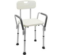 PrimeMatik - Sedia da Doccia Regolabile in Altezza con braccioli per Anziani