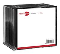 Primeon 2761401 Busta slim per CD 1 CD/DVD/Blu-Ray Nero Plastica 10 pz.