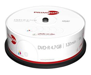 PRIMEON Dvd-R 4.7GB 120MIN 16X Bobina (25 DISCOS)