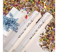 PrimePure Spara Coriandoli Festa - Sparacoriandoli Colorati Multicolore - Confezione da 2 - Tubo Cannoni Spara Coriandoli per Matrimonio, Capodanno 2026, Feste, Compleanno, Laurea, Carnevale