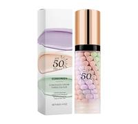 Primer 3 in 1 per il viso prima del trucco, crema isolante solare SPF 50+, Primer Concealer Foundation, crema isolante 3 colori Primer Makeup (A, 40g)