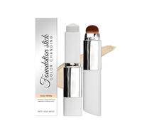 Primer cambia colore, colore Changing Foundation Stick con spazzola, Full Coverage Concealer Foundation Primer per make-up impeccabile, lunga durata, idratante, finitura naturale (avorio)