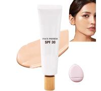 Primer viso SPF 30 - Illumina, idrata e leviga la pelle, crema idratante colorata SPF 30, copertura totale, carnagione chiara e media, idrata e leviga la pelle (02# naturale)