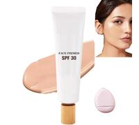 Primer viso SPF 30 - Illumina, idrata e leviga la pelle, crema idratante colorata SPF 30, copertura totale, carnagione chiara e media, idrata e leviga la pelle (03# pelle scura)