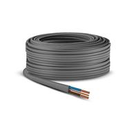 Primes DIY Presa elettrica cavo 6mm Twin and Earth Flat Grigio PVC Illuminazione Cavo Elettrico 6242Y Cavo elettrico BASEC Approvato (2 Meter)