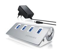 Primewire - Attivo 3.0 USB Hub a 4 Porte - Incluso Alimentatore - 4 Port Hub distributore - per Notebook Netbook Computer Portatile ultrabook Tablet PC Mac MacBook
