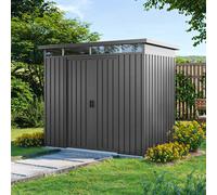 PRIMEYARD Casetta da giardino 200 x 110 cm, grigio perla - (GFPV01008)