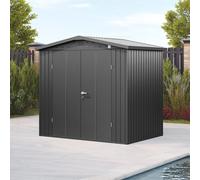 PRIMEYARD Casetta da giardino GFPV00978 210x150 cm grigio ombra metallizzato