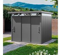PRIMEYARD Casetta da giardino 263 x 228 cm, antracite - (GFPV01003)